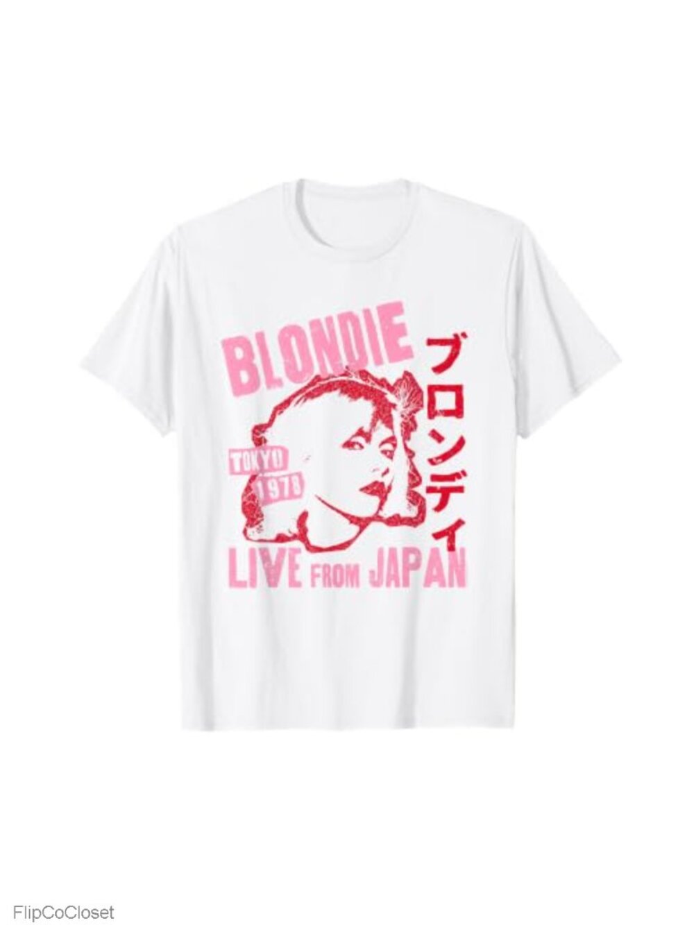 Blondie Band Graphic Tee Retro Music Fan Short Sleeve Classic Fit T-Shirt